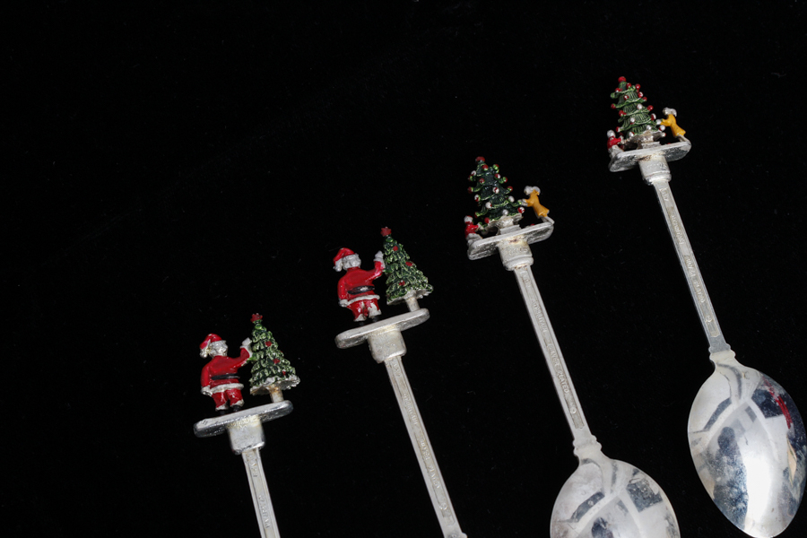 Silver-Plated Christmas Spoons