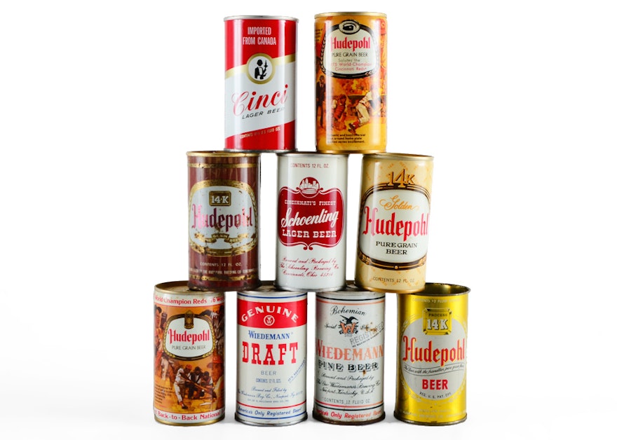 Cincinnati Collectible Beer Cans from the 1960s and 1970s