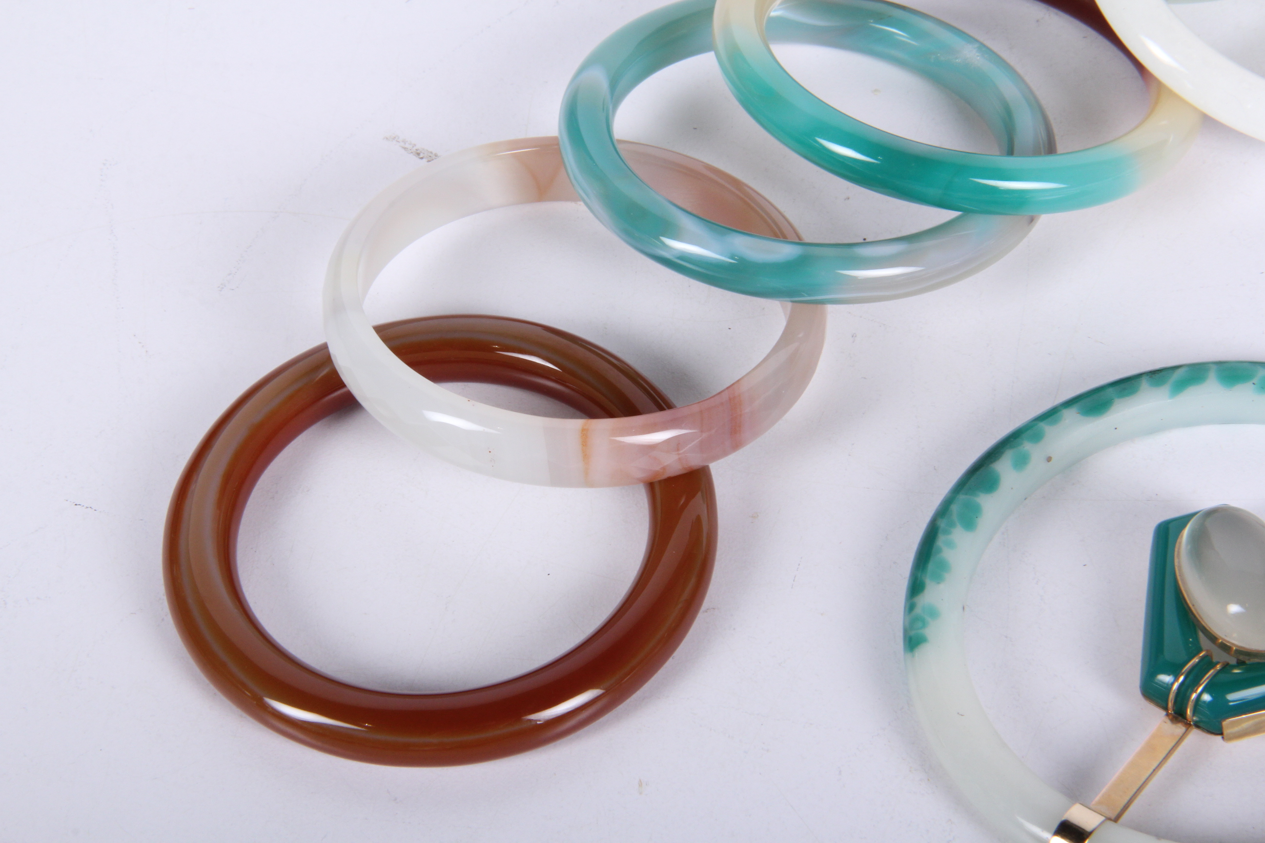 Collection of Bangles and Colorful Stone Jewelry