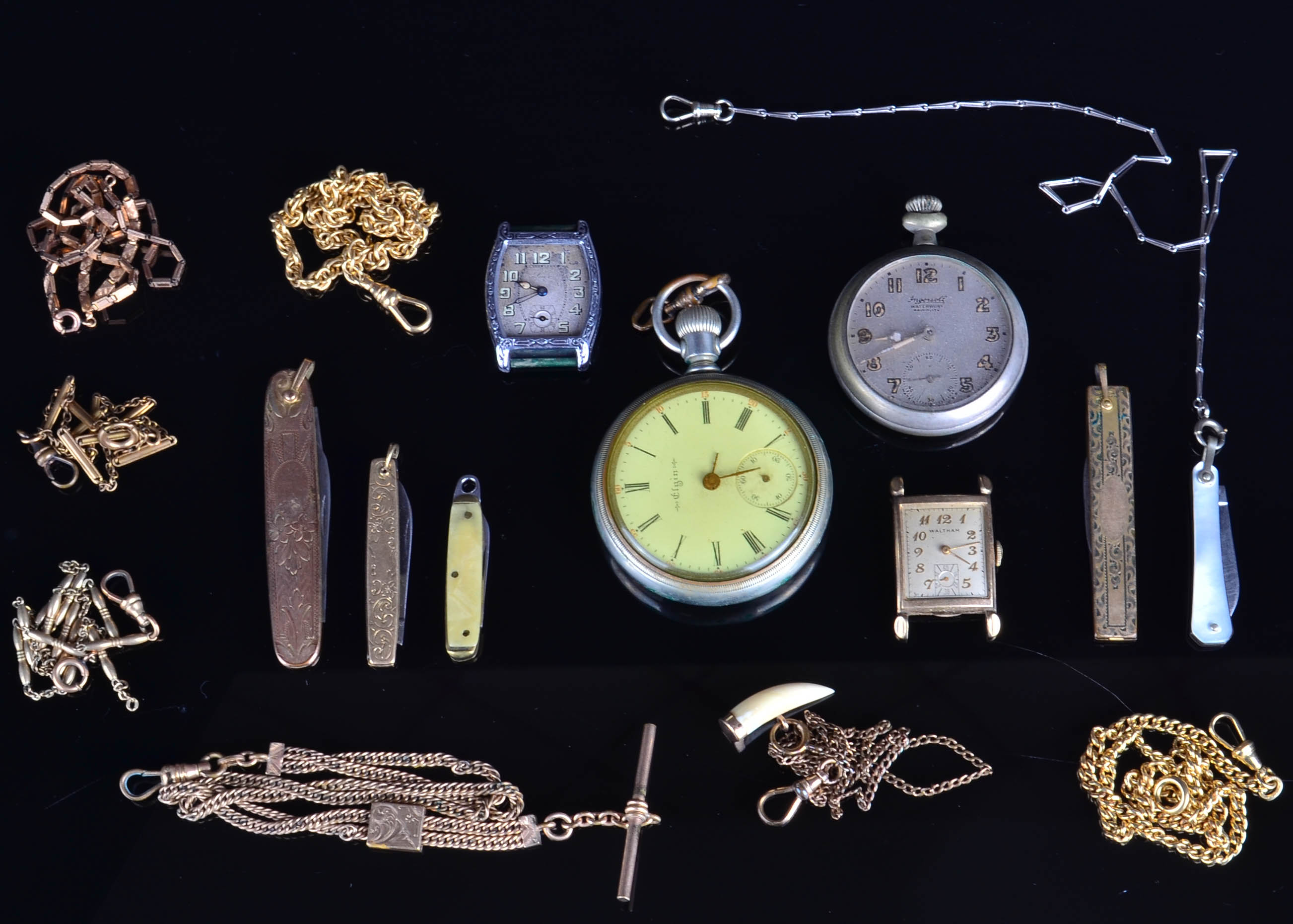 Vintage Assortment of Pocket Knives and Watches