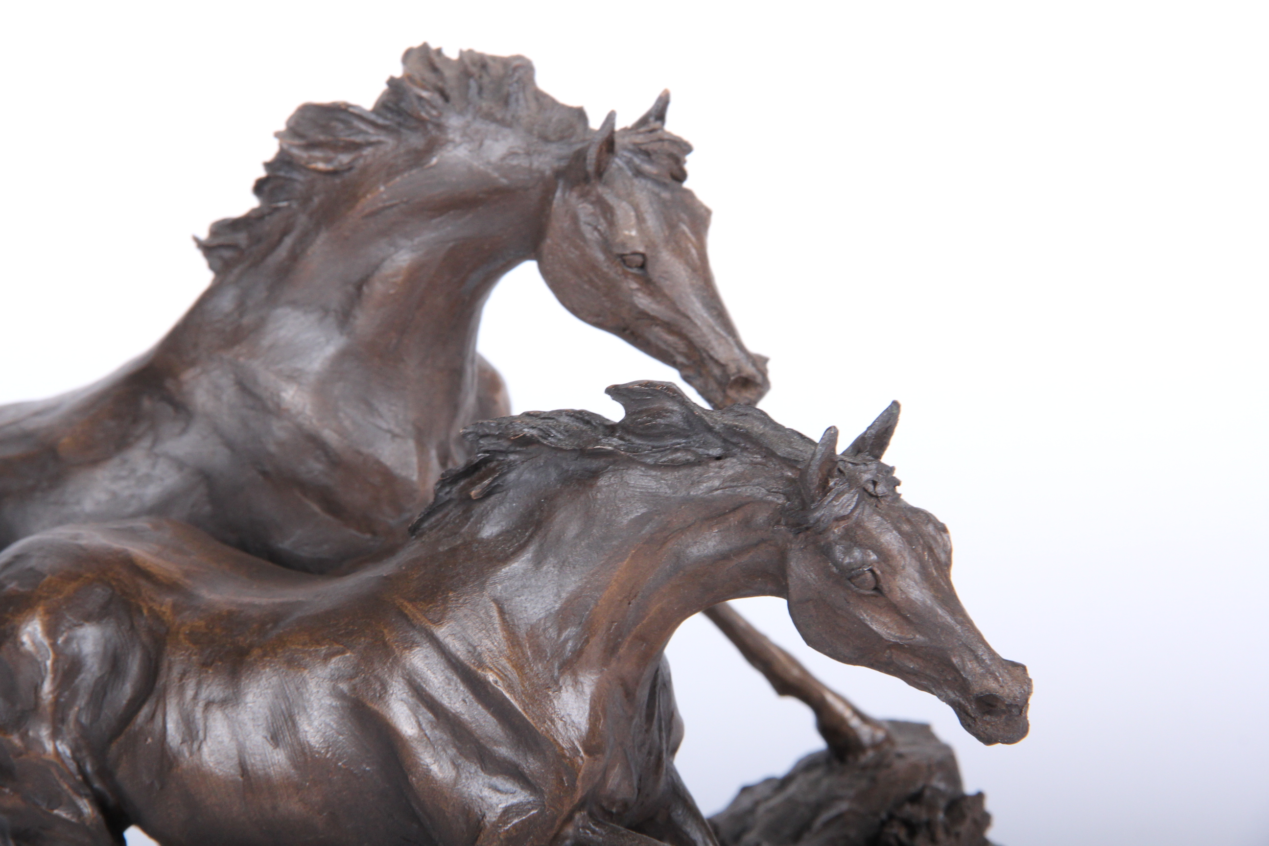 Lanford Monroe "Morning on the Montana Plains" Bronze Horse Sculpture
