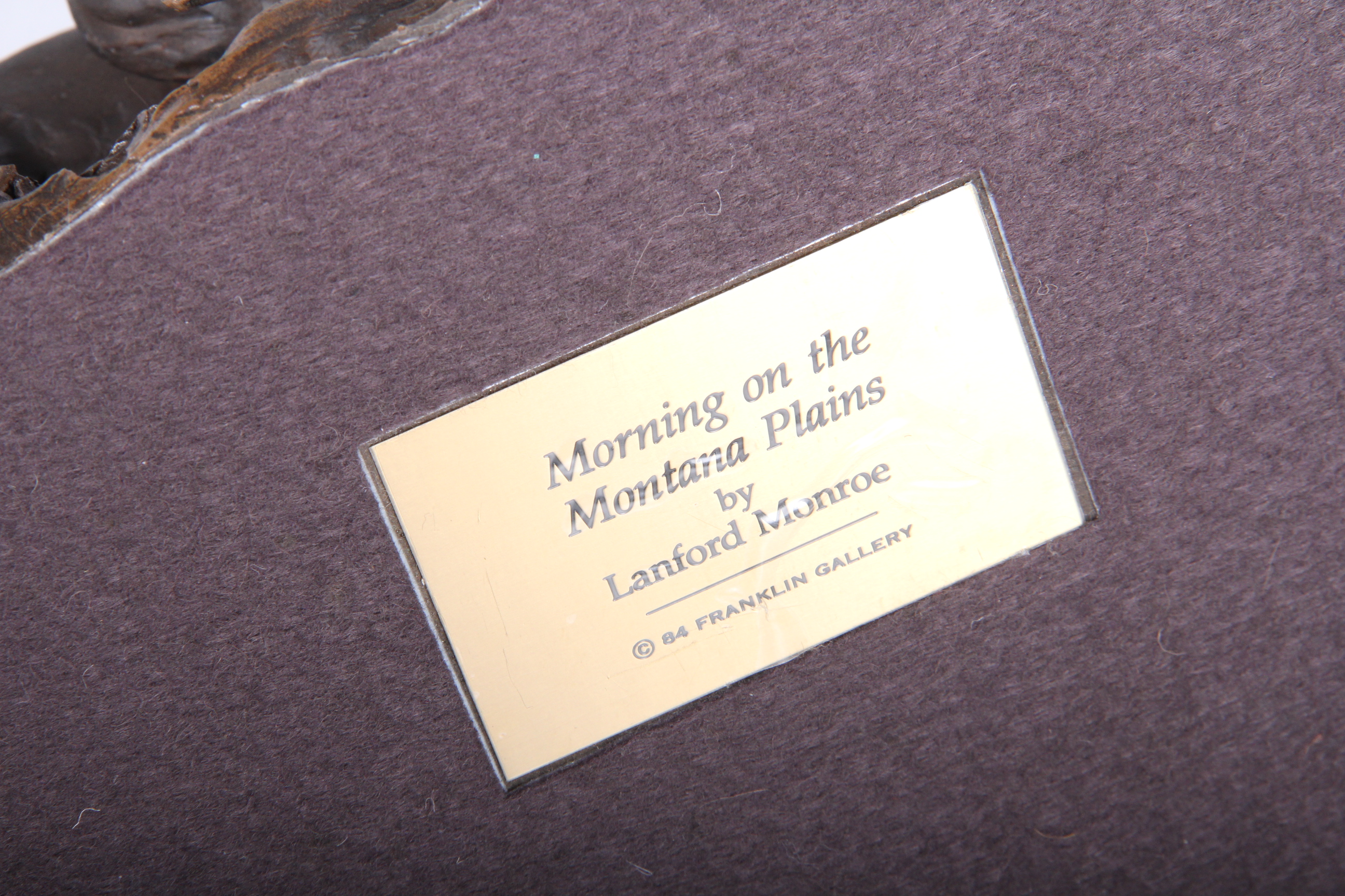 Lanford Monroe "Morning on the Montana Plains" Bronze Horse Sculpture