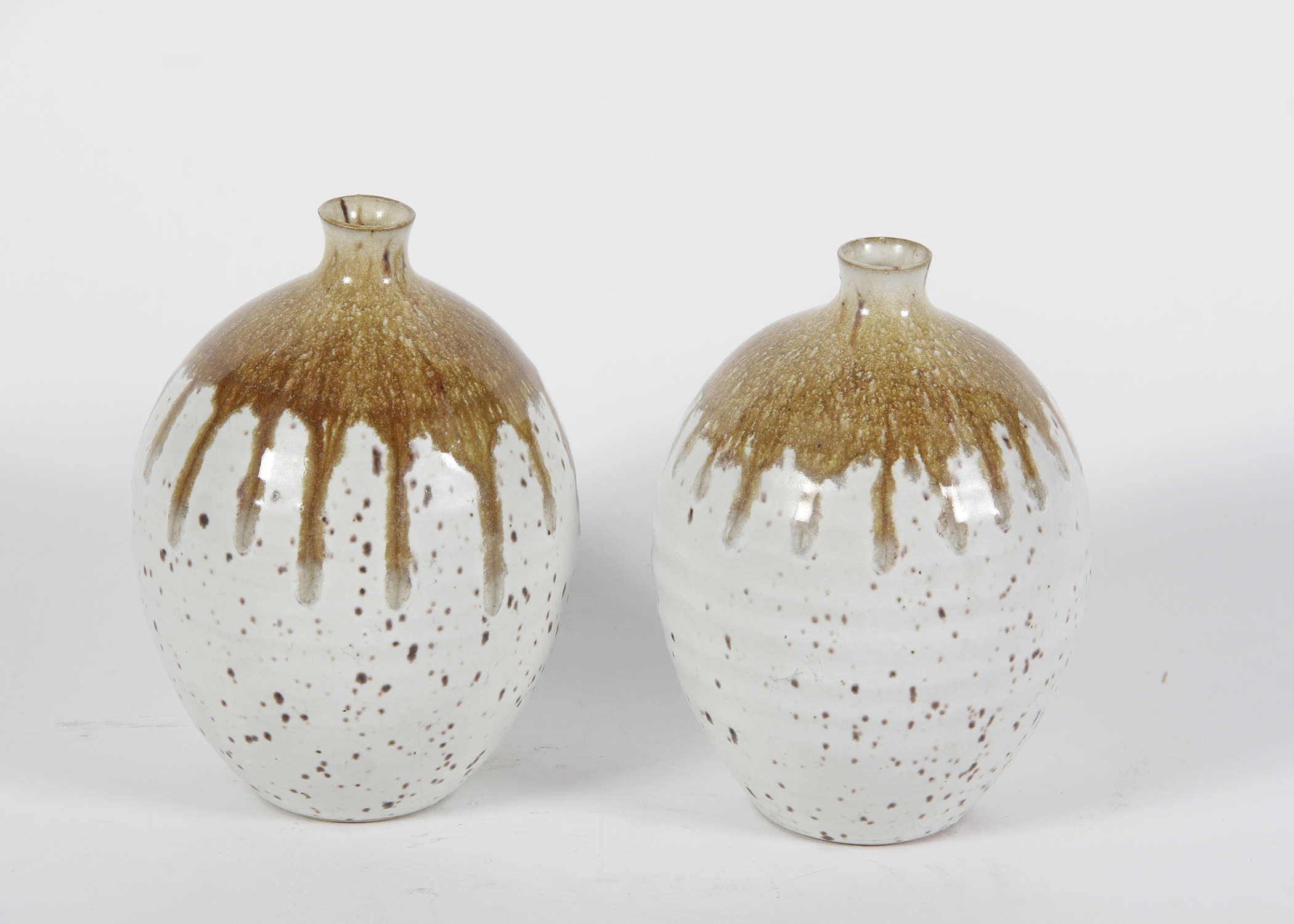 Pair of Marked Japanese Studio Pottery Vases