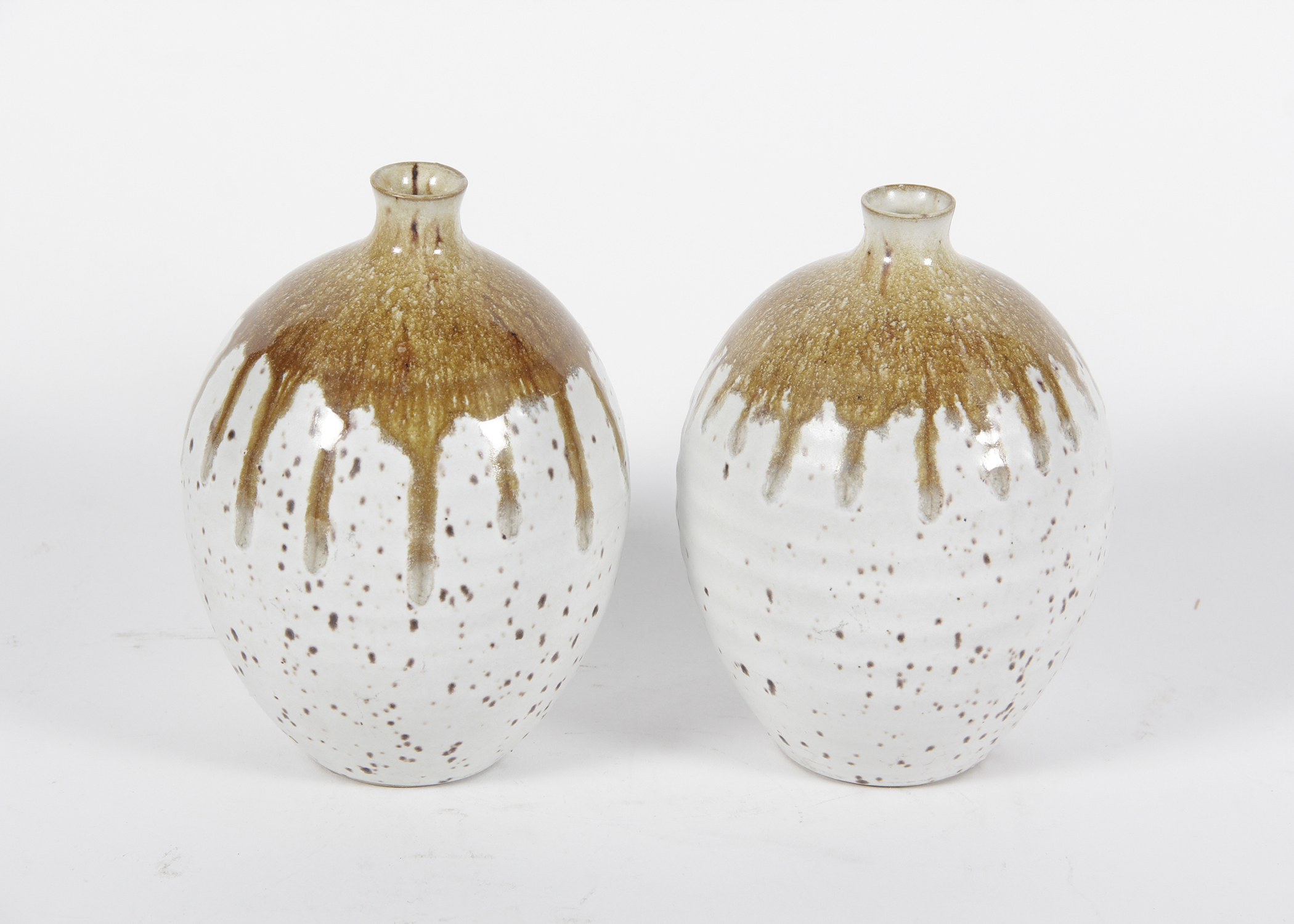 Pair of Marked Japanese Studio Pottery Vases
