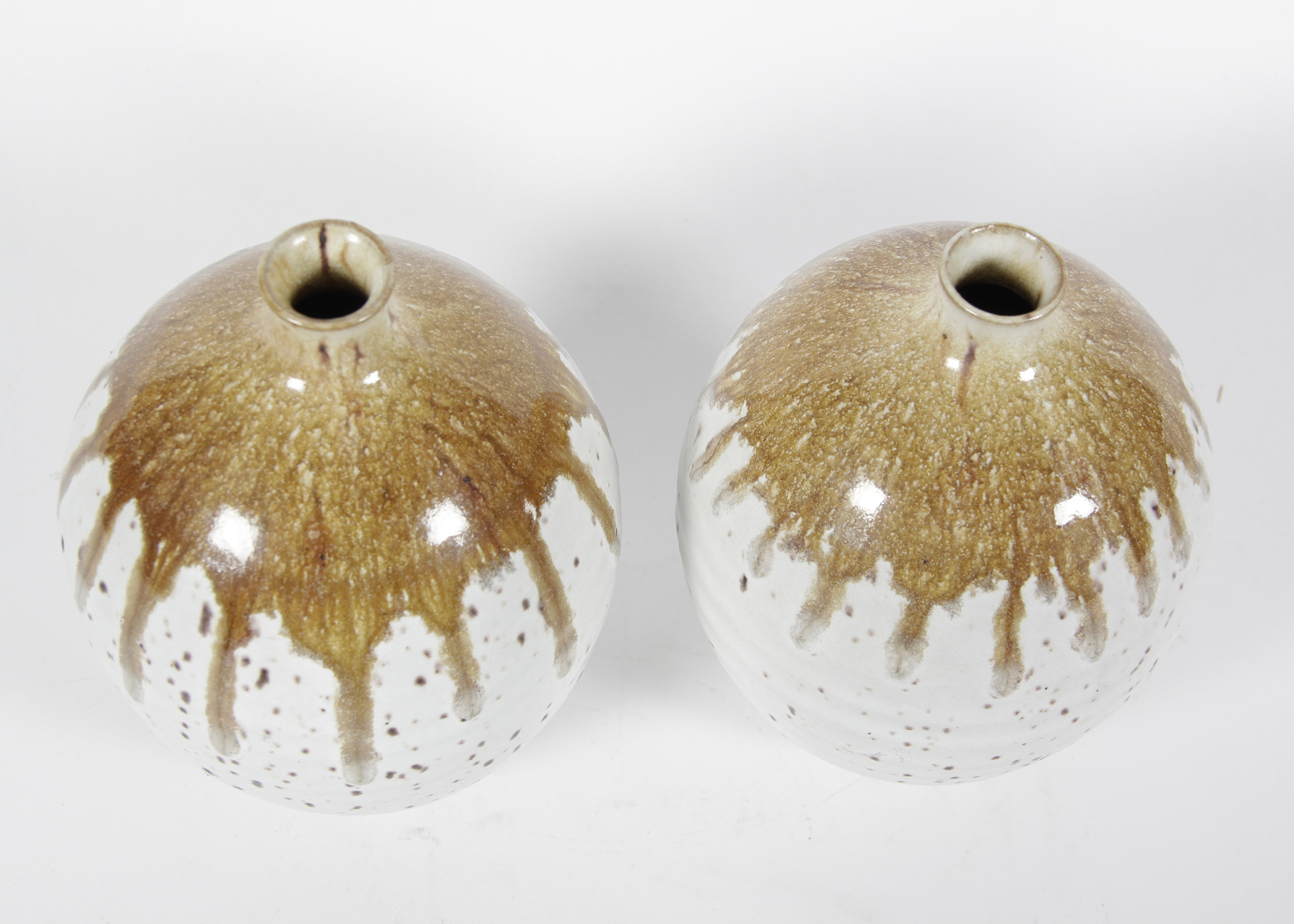 Pair of Marked Japanese Studio Pottery Vases