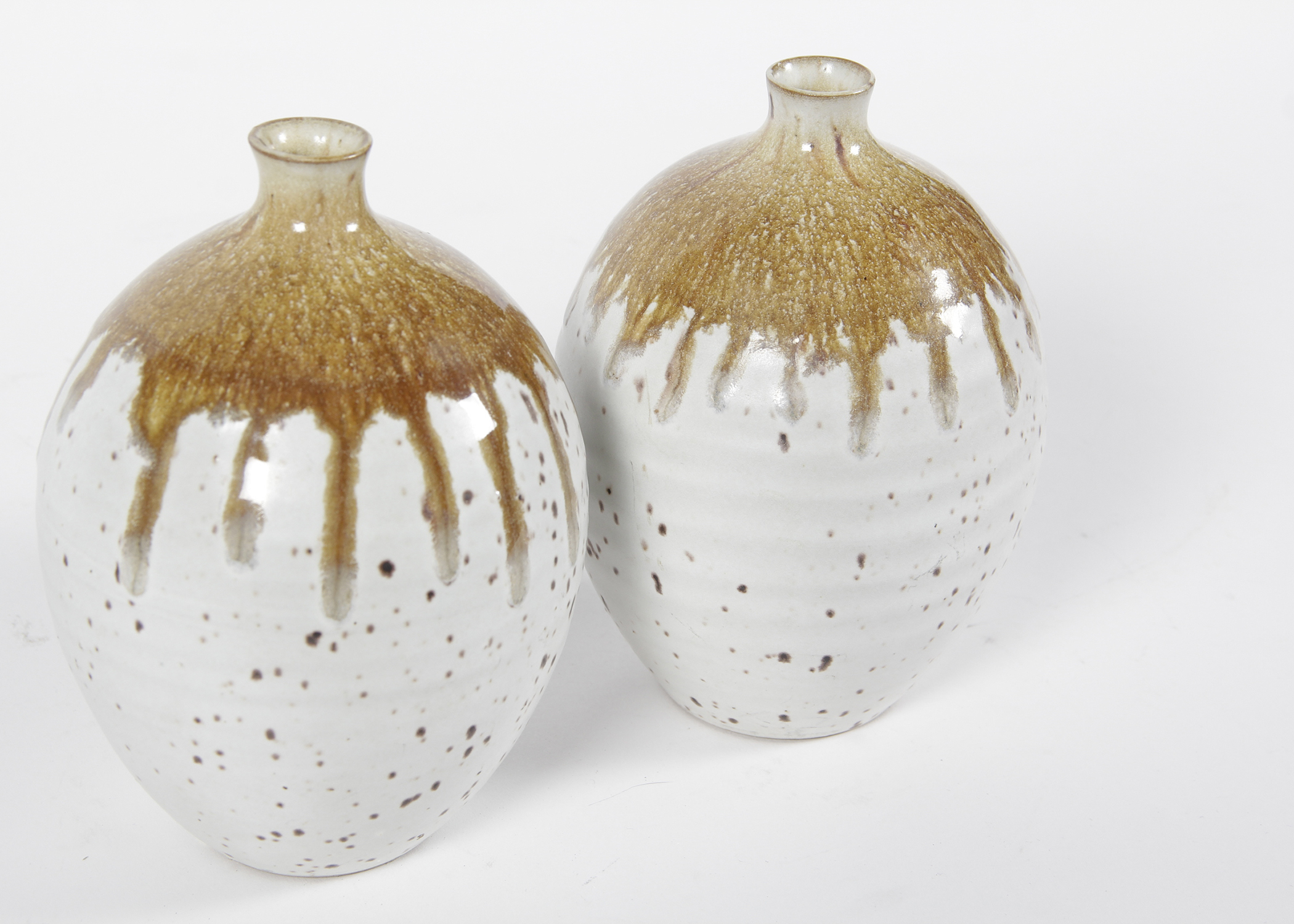 Pair of Marked Japanese Studio Pottery Vases
