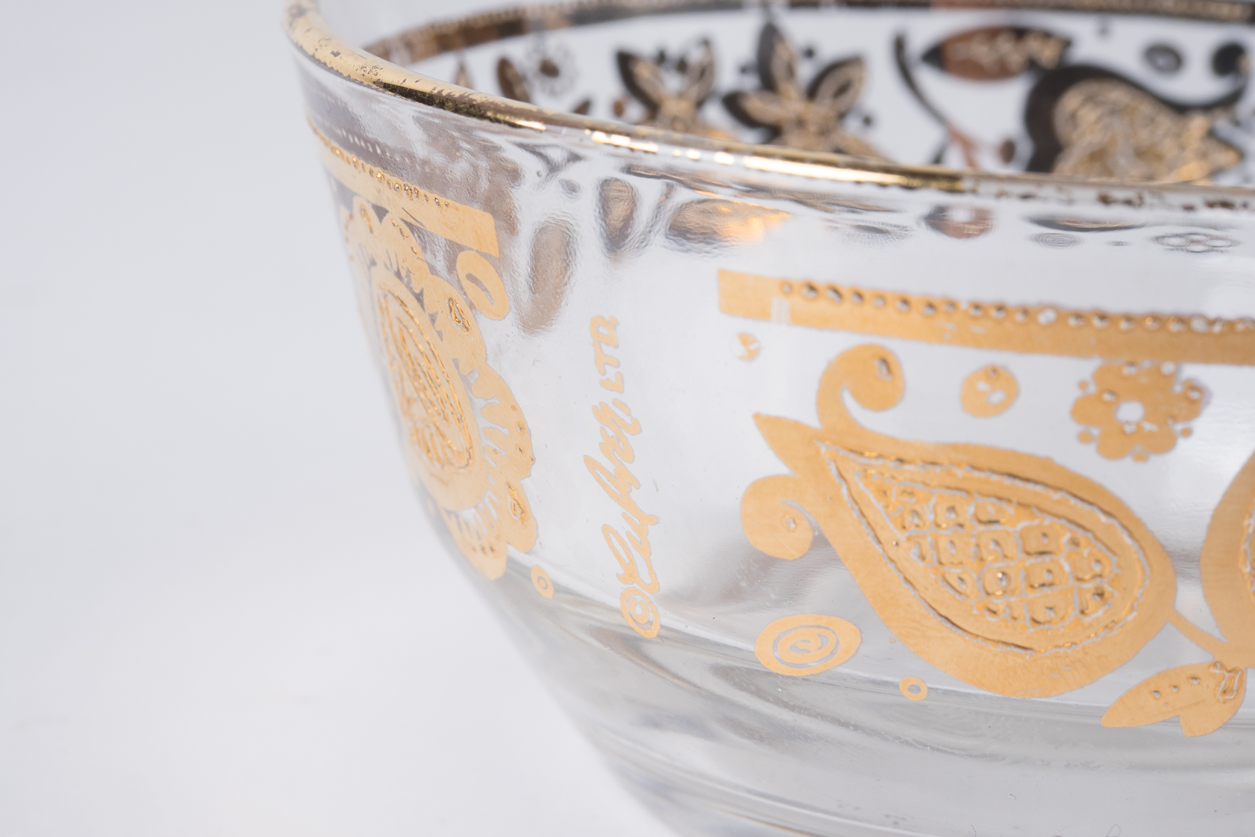 Limoges Serving Dish & Gold Toned Trimmed Dishes