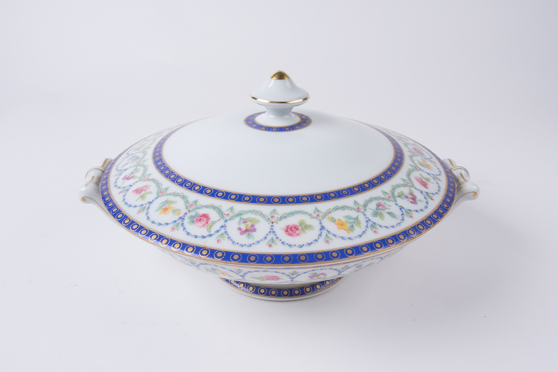 Limoges Serving Dish & Gold Toned Trimmed Dishes