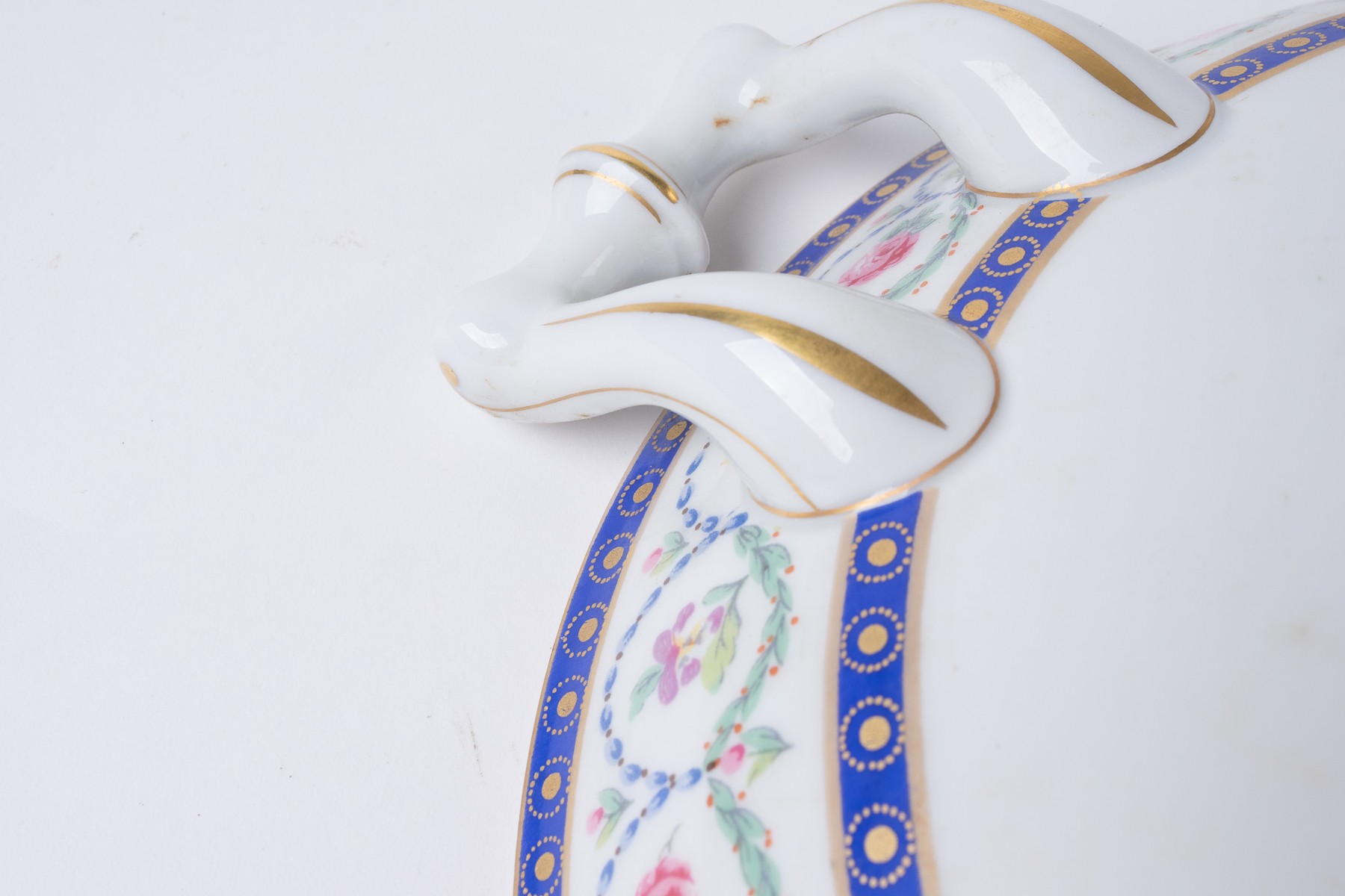 Limoges Serving Dish & Gold Toned Trimmed Dishes