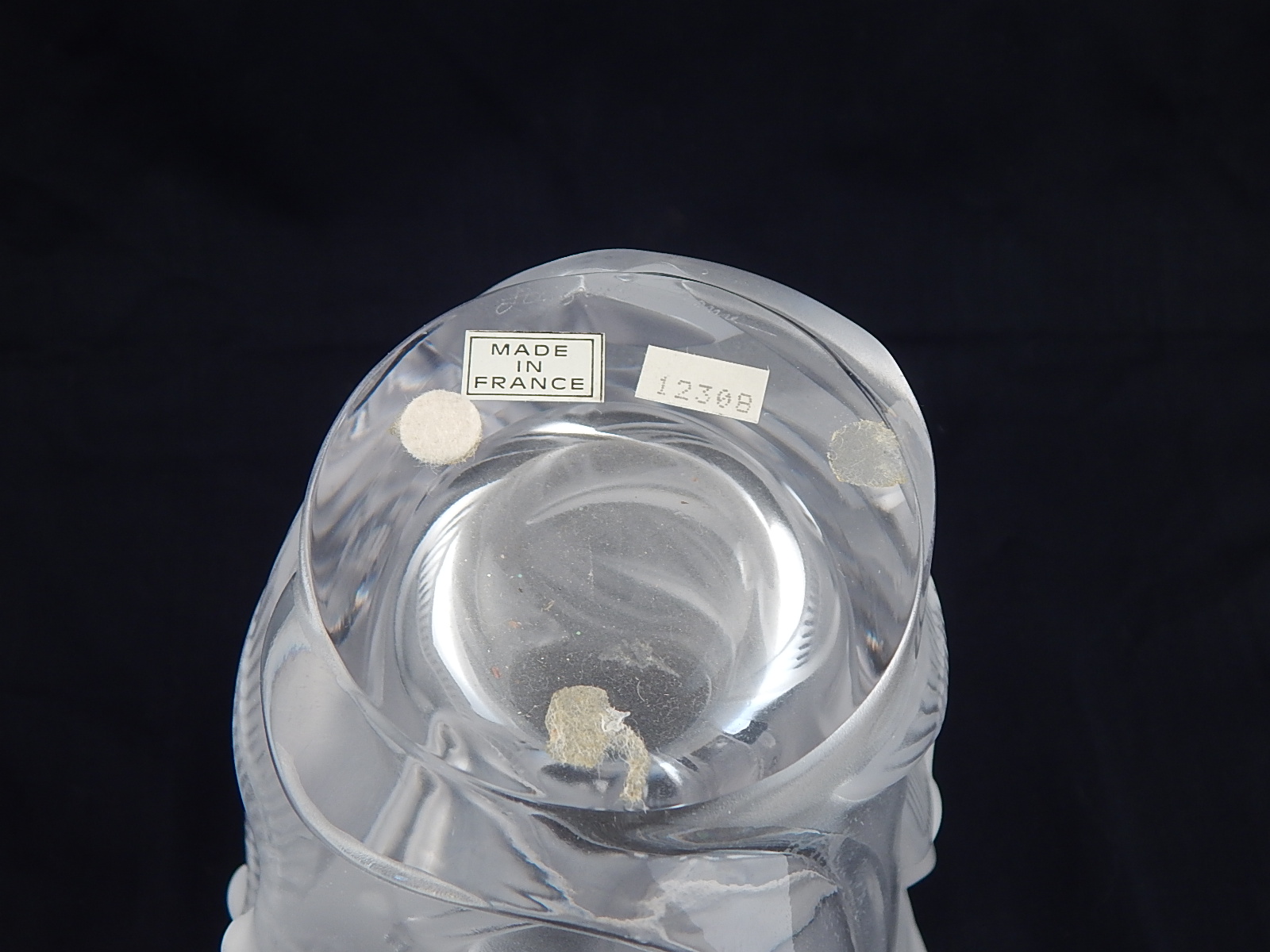 Large Signed Lalique Crystal Vase - 'Martinets'