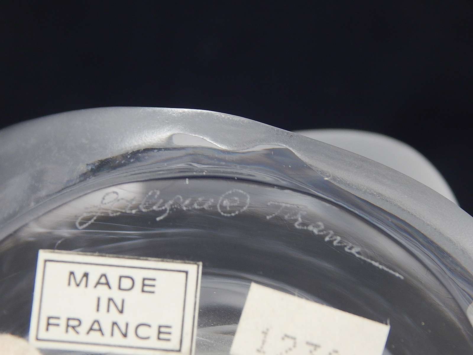 Large Signed Lalique Crystal Vase - 'Martinets'