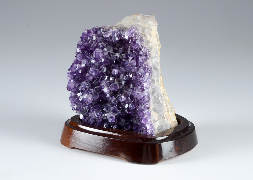 Amethyst Quartz Polished Matrix with Stand