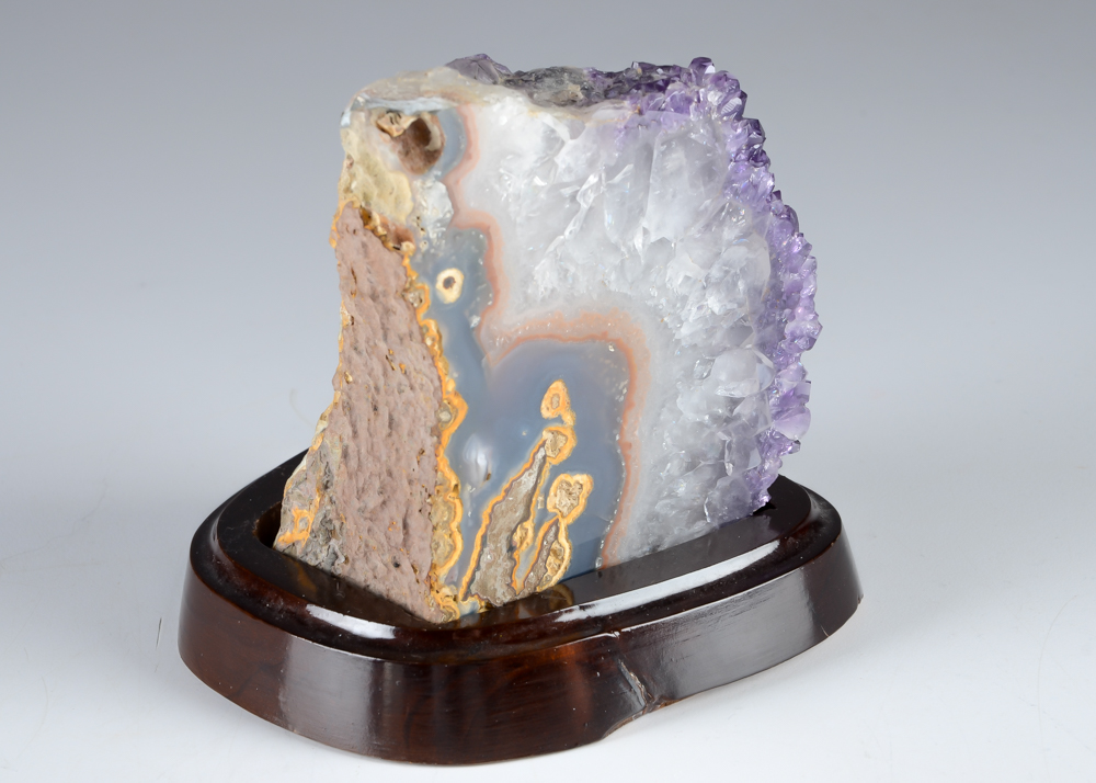 Amethyst Quartz Polished Matrix with Stand