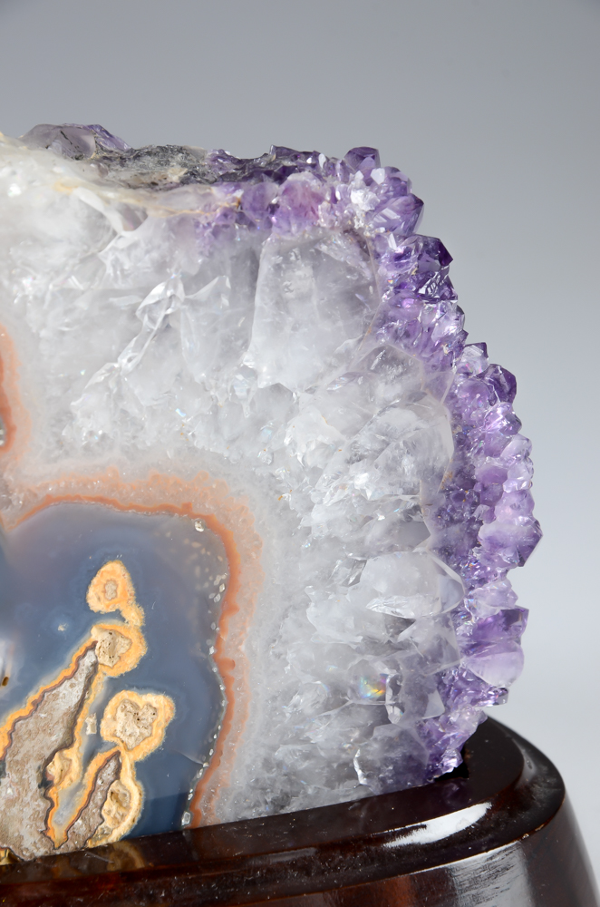 Amethyst Quartz Polished Matrix with Stand