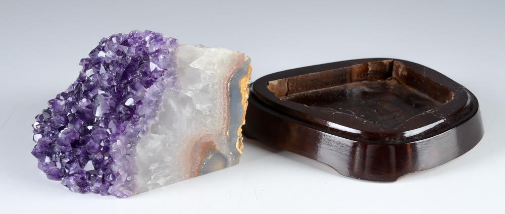 Amethyst Quartz Polished Matrix with Stand