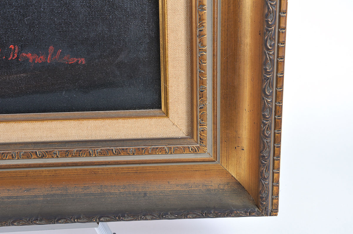 J. Donaldson Still Life of Apples  Oil Painting