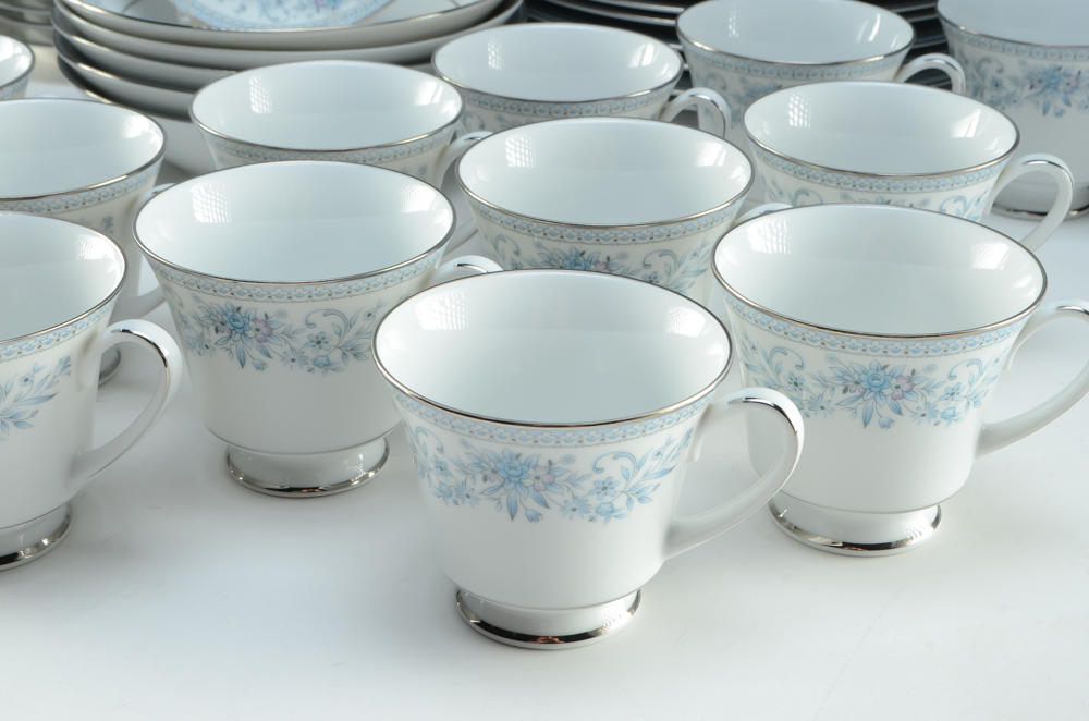 Assorted Set of Discontinued Noritake "Blue Hill" China