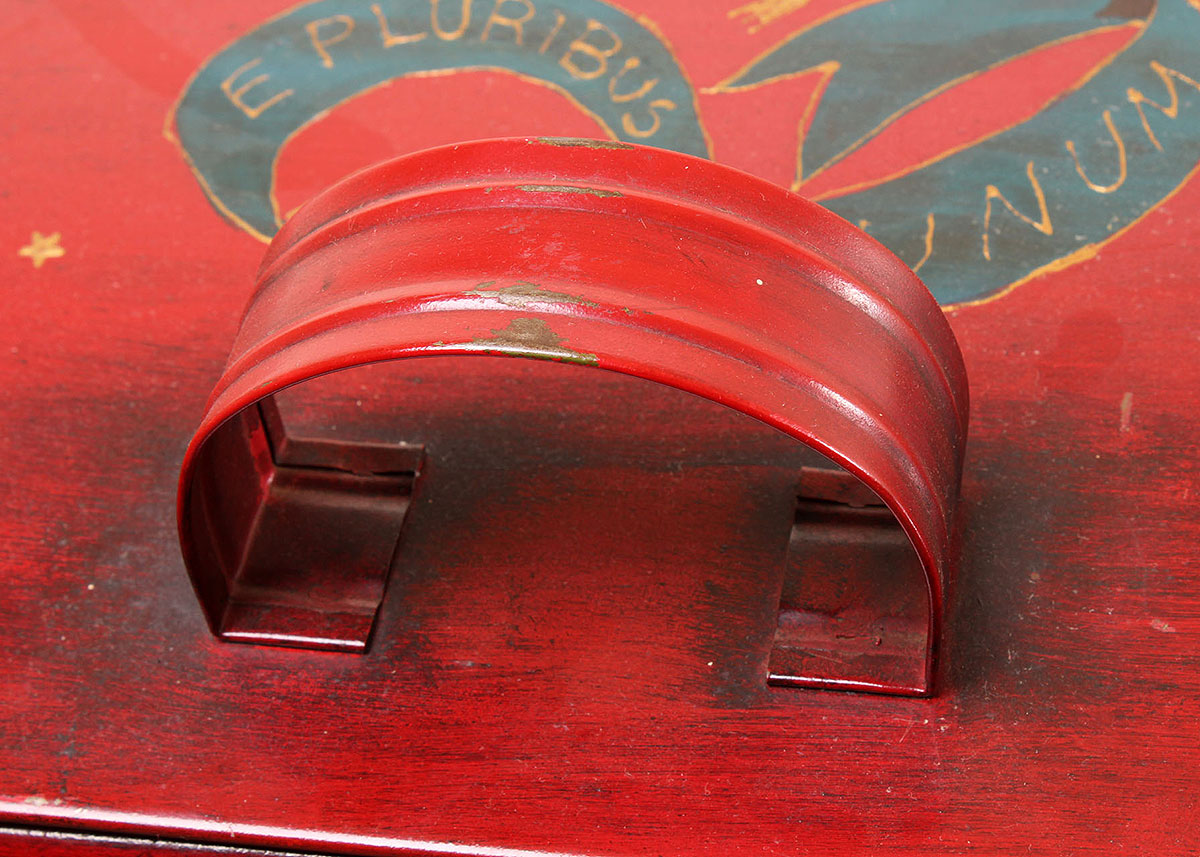 Hand-Painted Metal Storage Chest