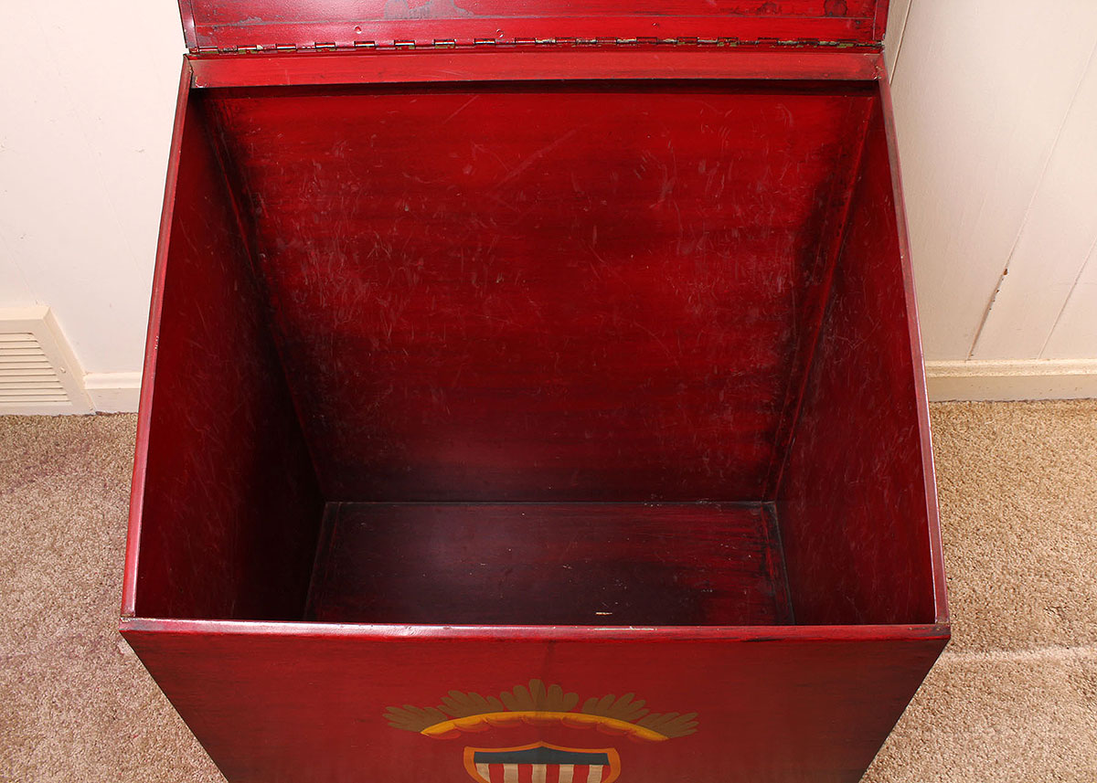 Hand-Painted Metal Storage Chest