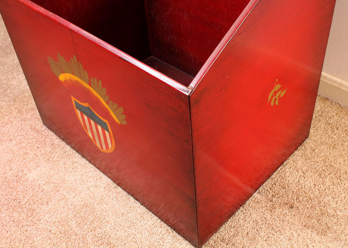 Hand-Painted Metal Storage Chest