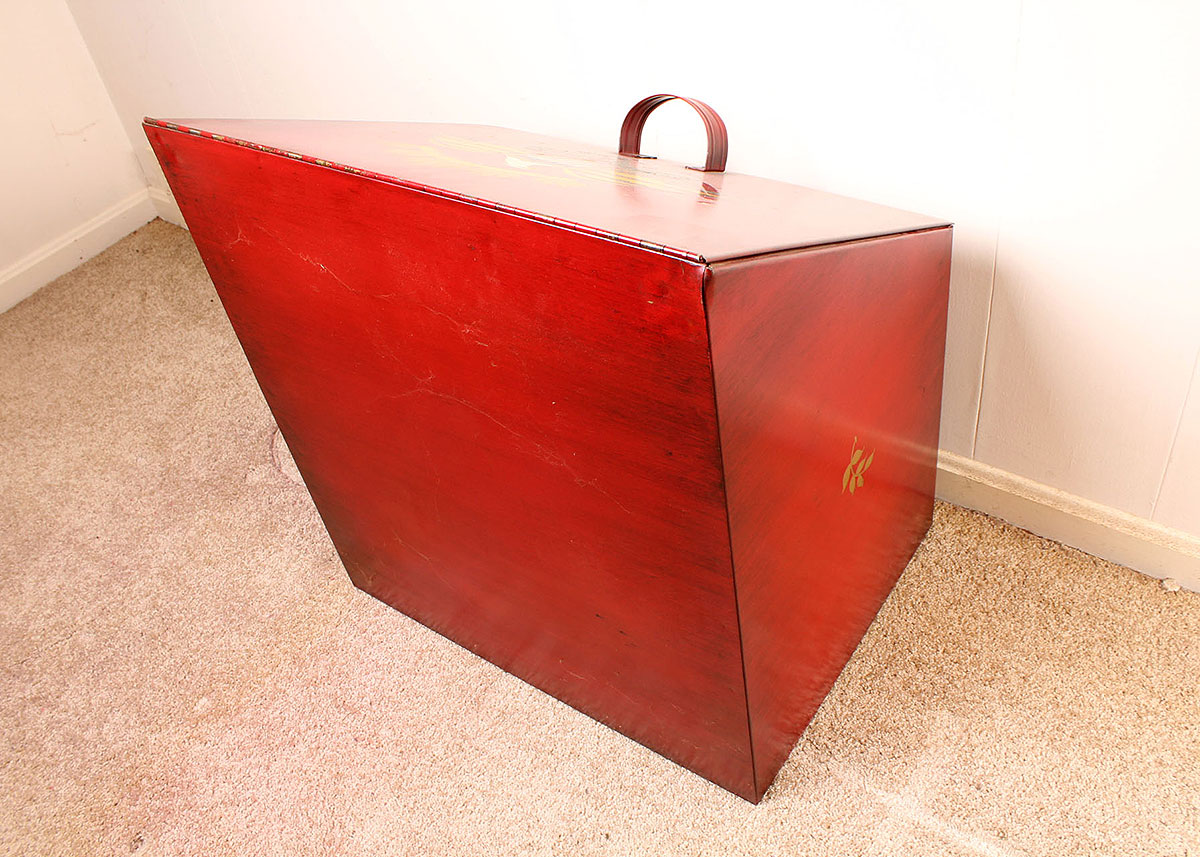 Hand-Painted Metal Storage Chest