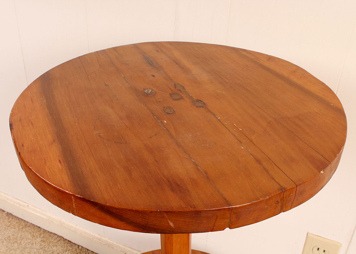 Two-Tiered Round Cherry Finish Side Table