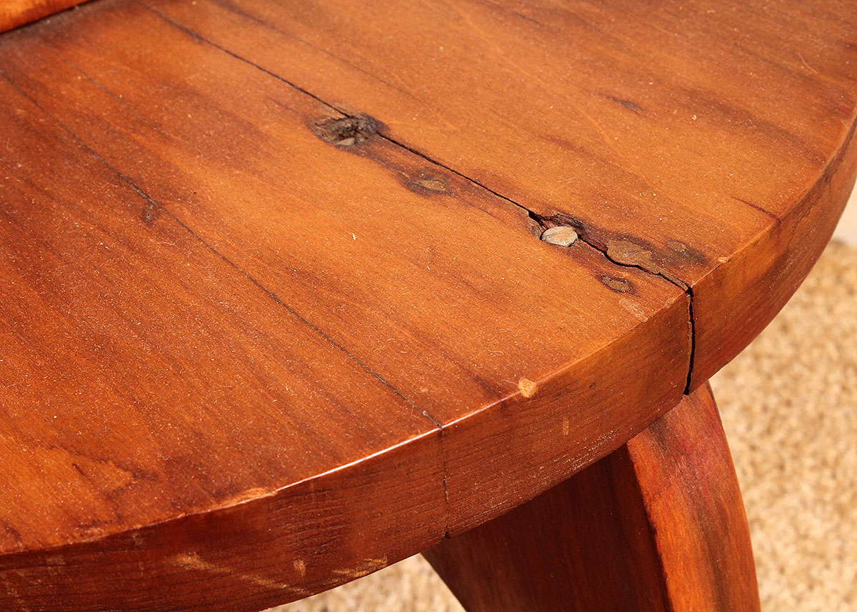 Two-Tiered Round Cherry Finish Side Table