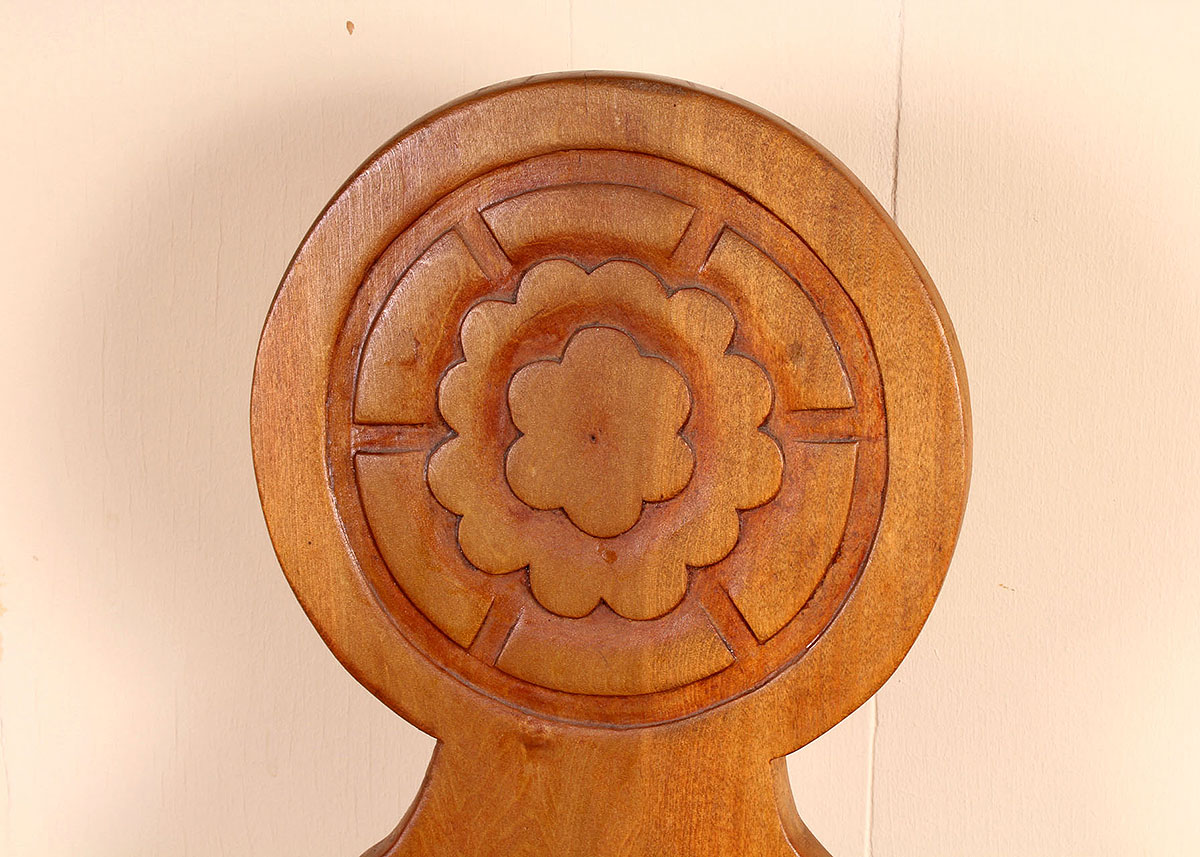 Three Legged Milking or Spinning Folk Art Chair