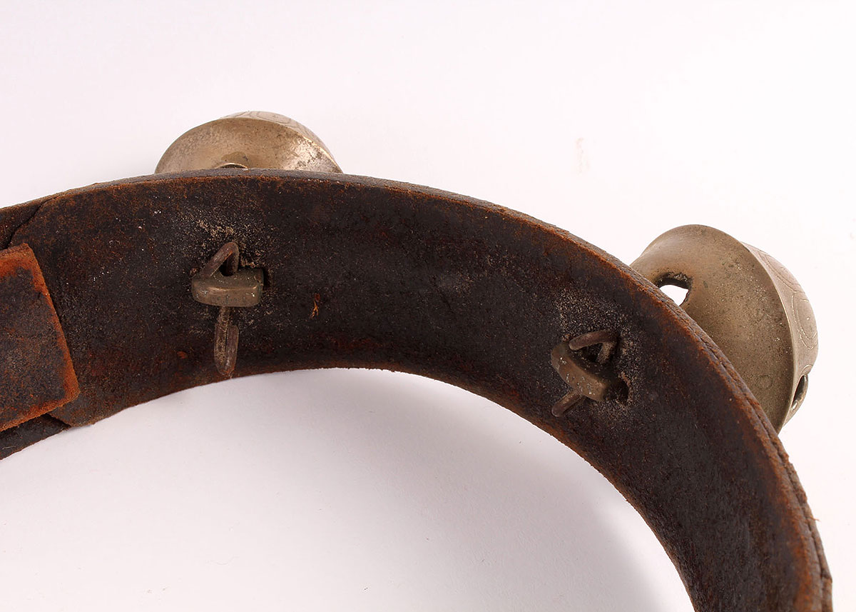 Vintage Brass Sleigh Bells on Leather Belt