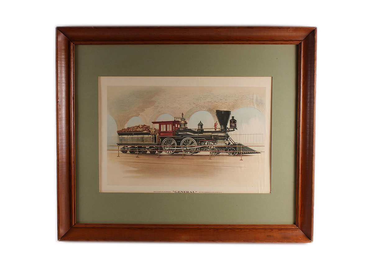 Framed "General" Train Engine Print
