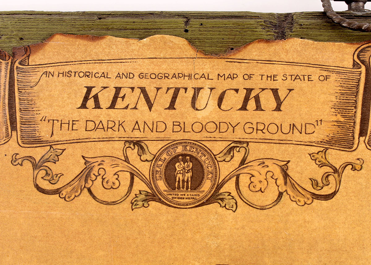 "The Dark and Bloody Ground"  Historical Map and My Old Kentucky Home Wall Hanging Duo