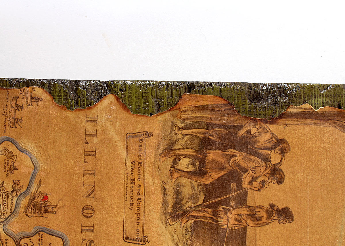 "The Dark and Bloody Ground"  Historical Map and My Old Kentucky Home Wall Hanging Duo