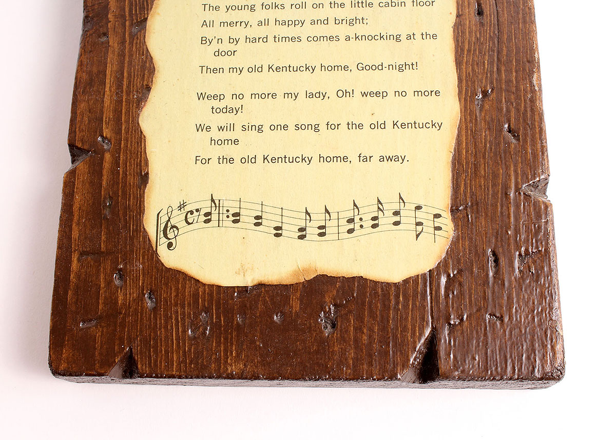 "The Dark and Bloody Ground"  Historical Map and My Old Kentucky Home Wall Hanging Duo