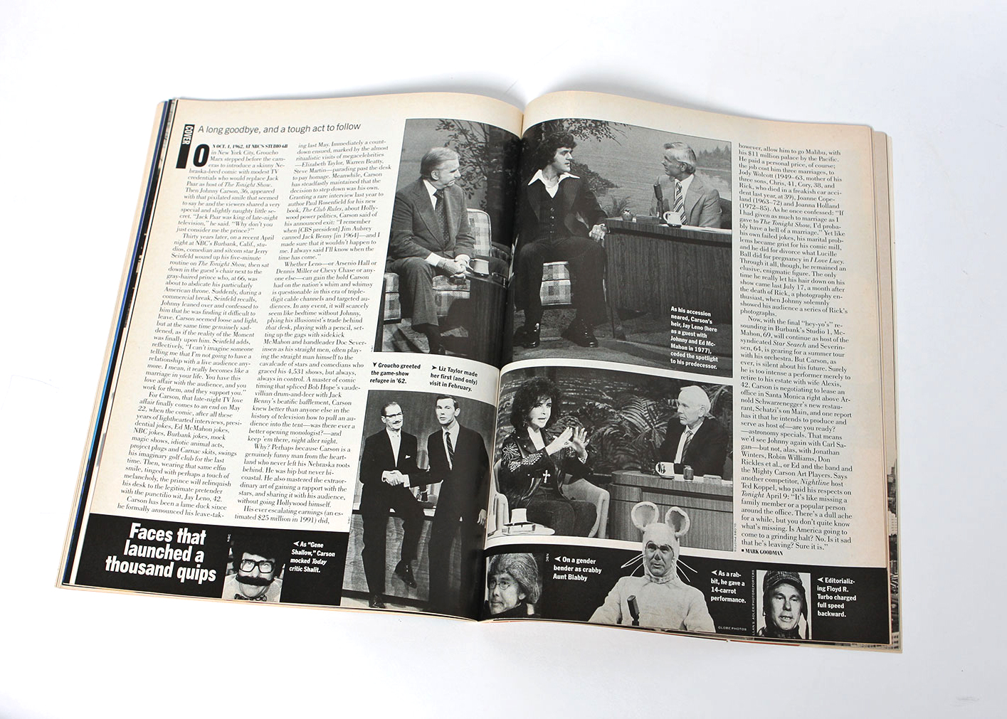 May 1992 "People Weekly" Magazine Farewell Tribute To Johnny Carson