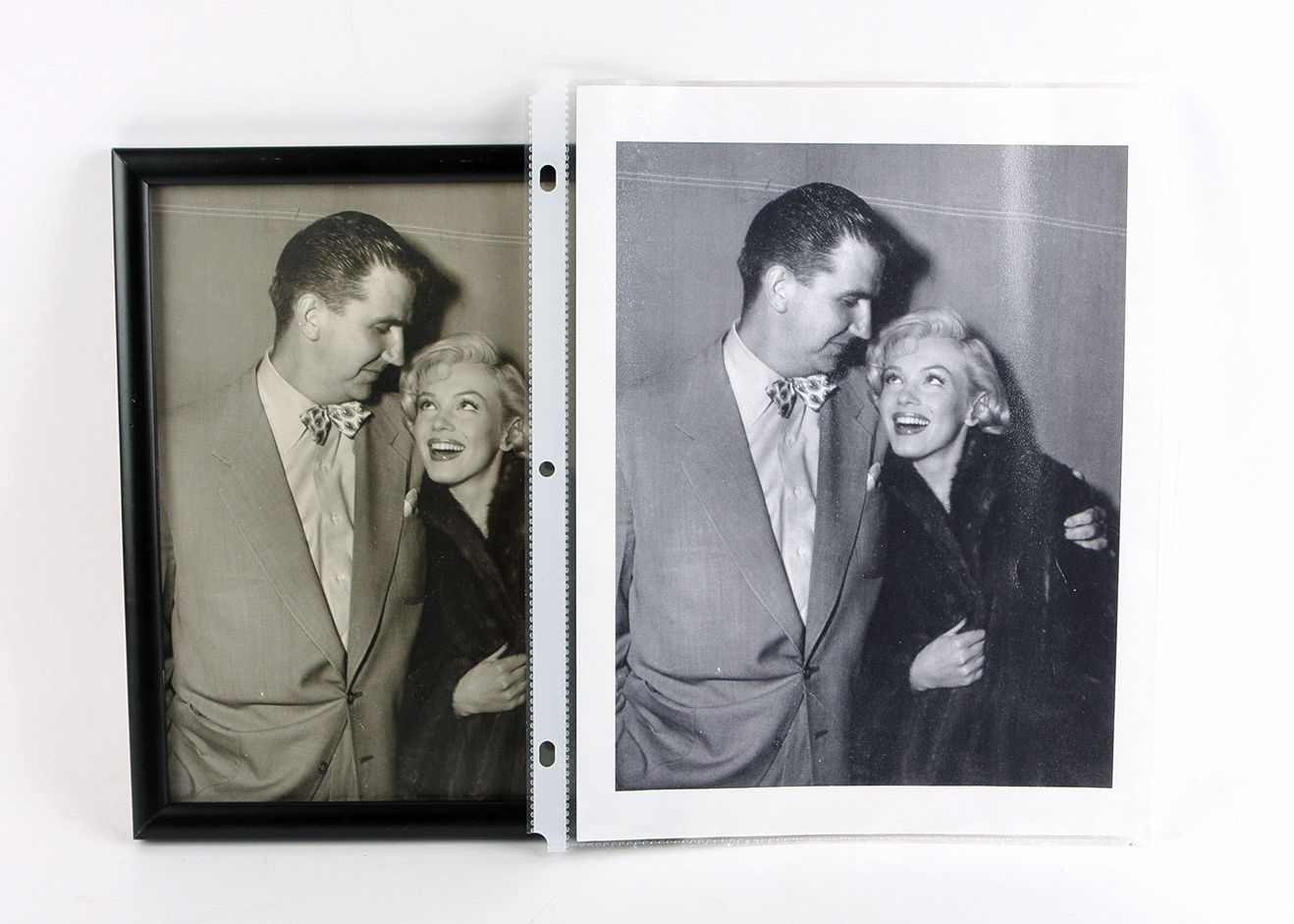 Original Negative and Silver Gelatin Photograph of Ed McMahon and Marilyn Monroe