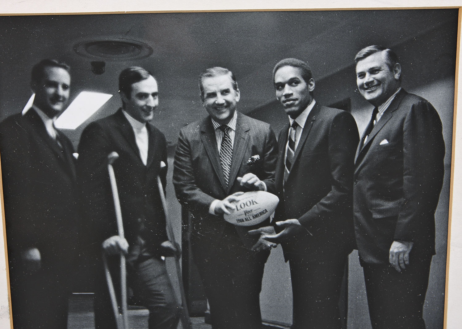 Framed Silver Gelatin Photograph of Ed McMahon, OJ Simpson and Others