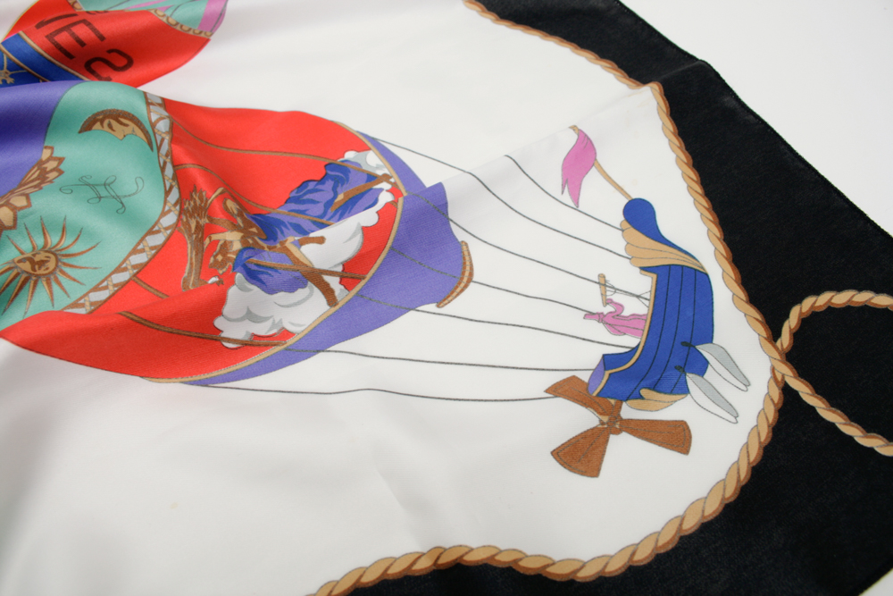 Hermes Silk Hot Air Balloon Scarf