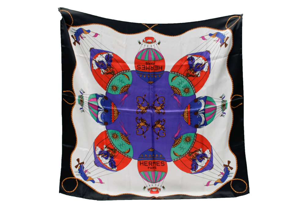Hermes Silk Hot Air Balloon Scarf