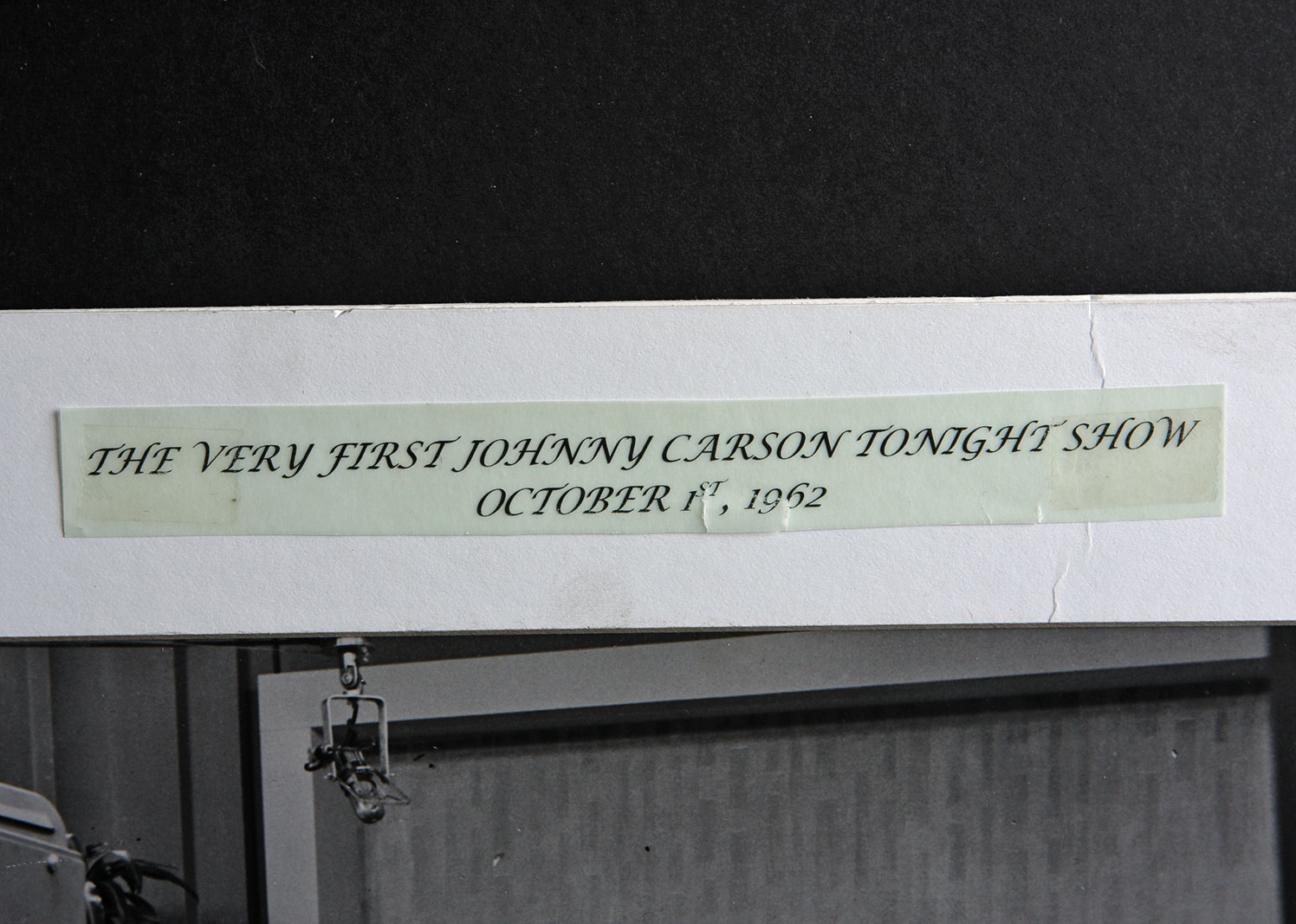 Signed Silver Gelatin Print of First "The Tonight Show Starring Johnny Carson"