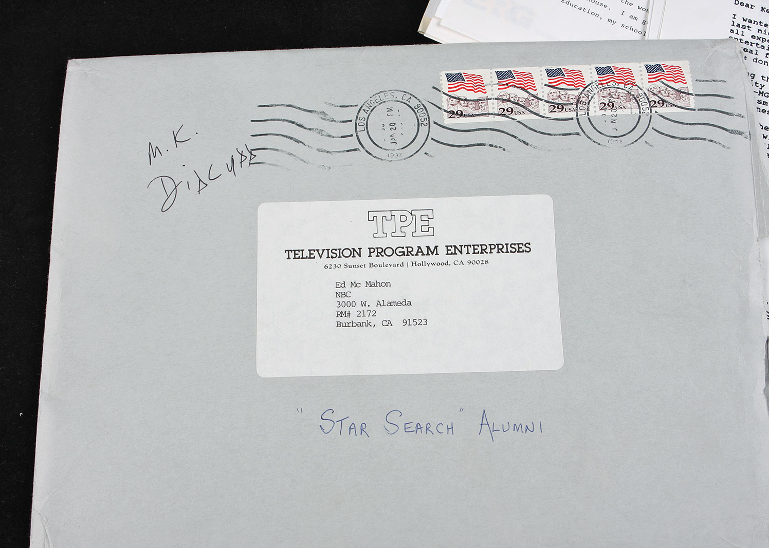 Collection of Ed McMahon's "Star Search" Documents, Letters and Memos