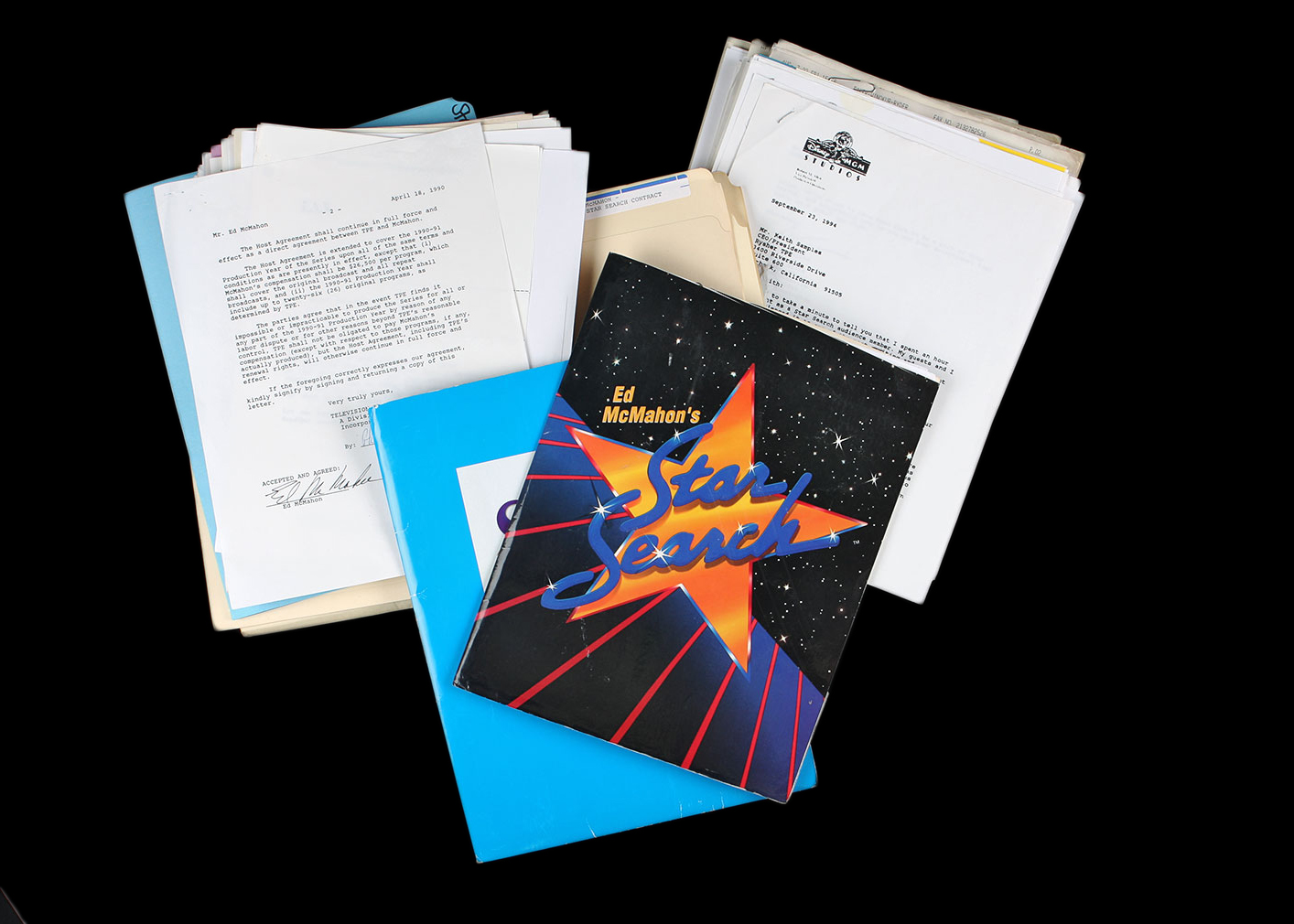 Collection of Ed McMahon's "Star Search" Documents, Letters and Memos