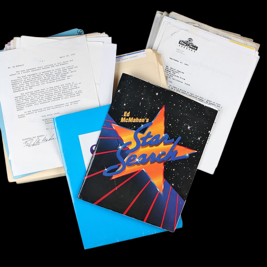 Collection of Ed McMahon's "Star Search" Documents, Letters and Memos