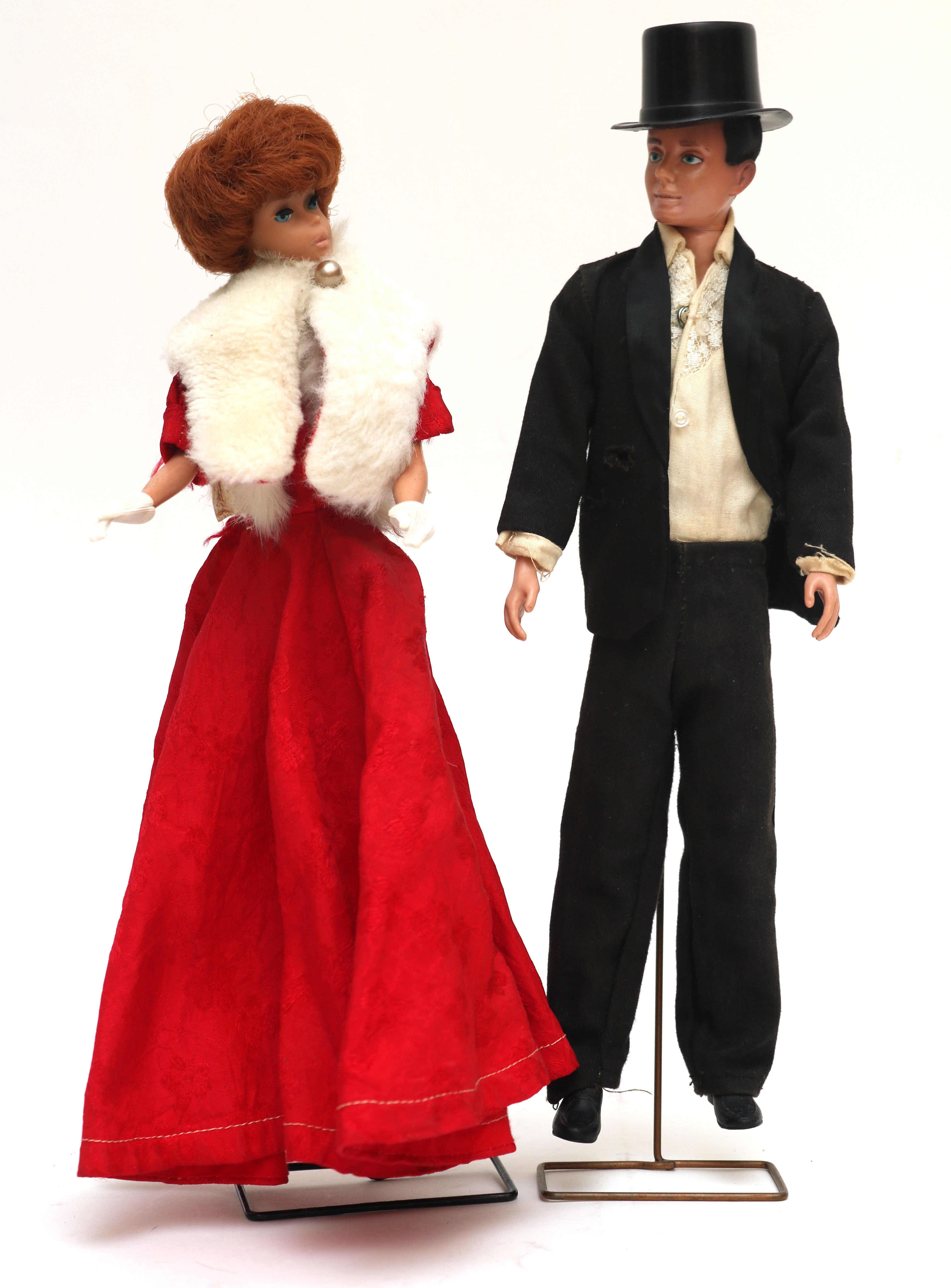 Vintage Barbie and Ken with Large Wardrobe and Carrying Case