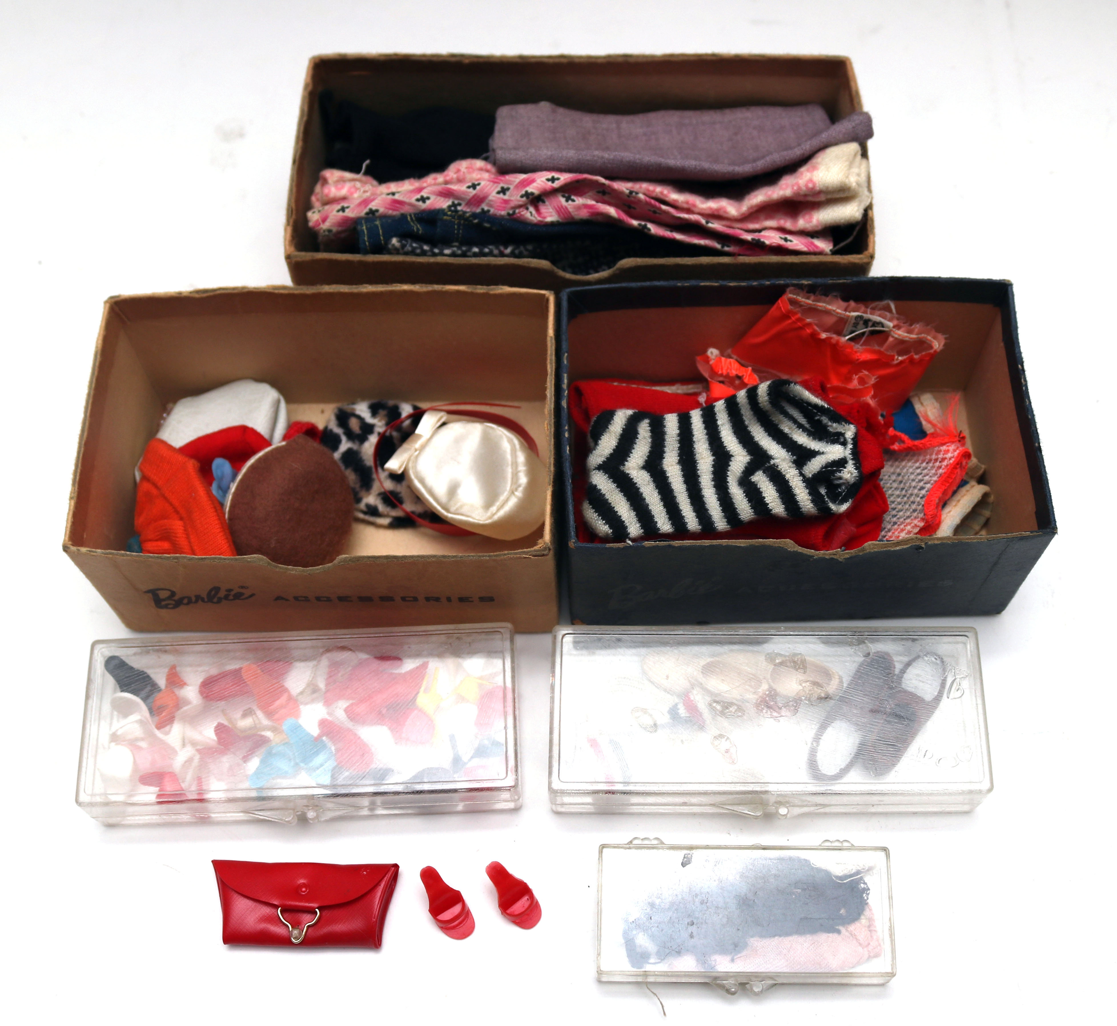 Vintage Barbie and Ken with Large Wardrobe and Carrying Case