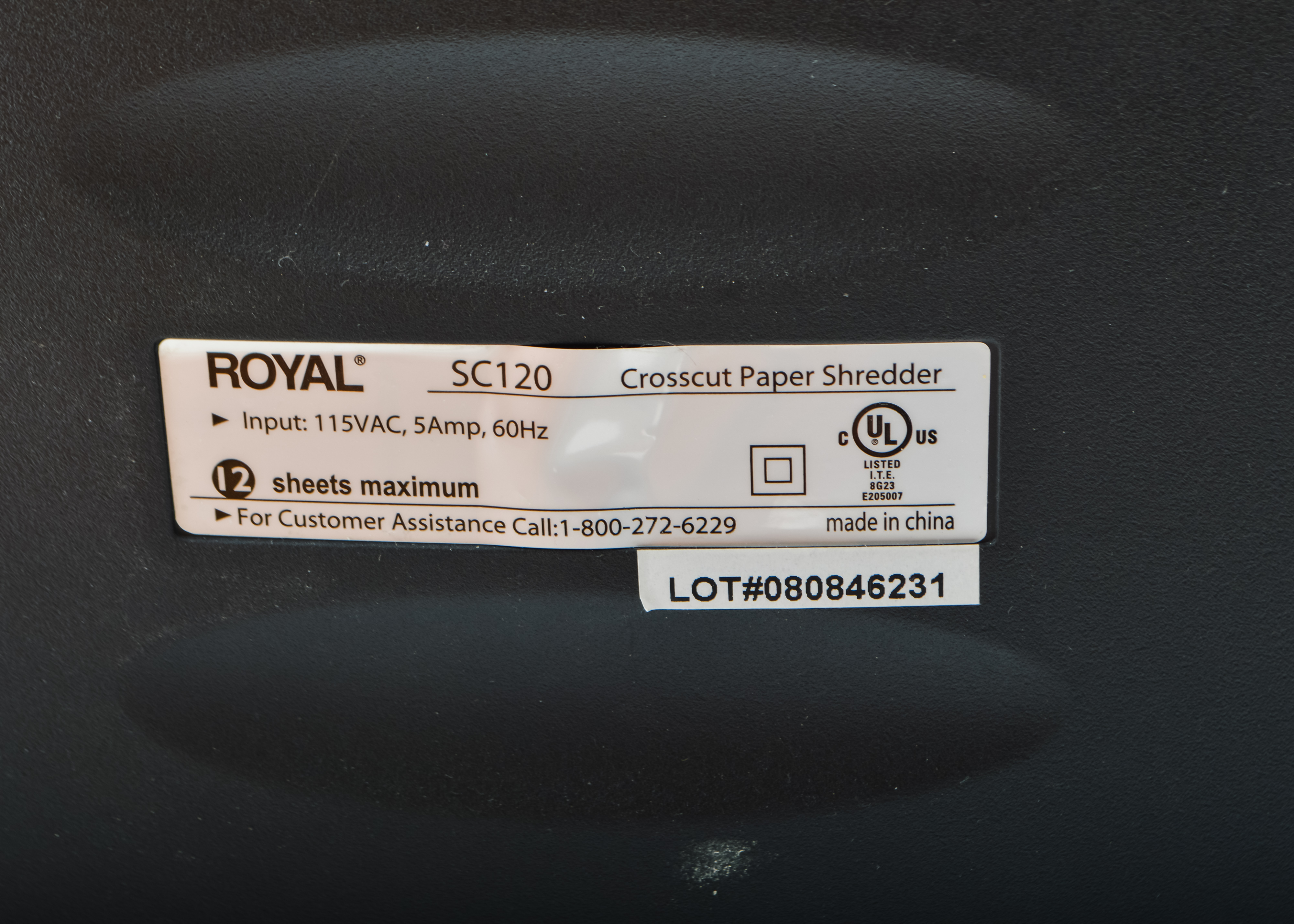 Royal SC120 Paper Shredder