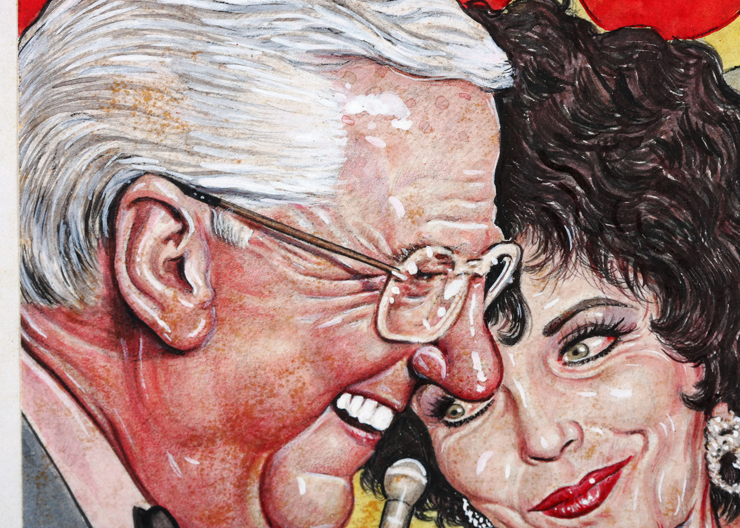 Drew Friedman Mixed Media Illustration Print of Ed McMahon for the "New York Observer"