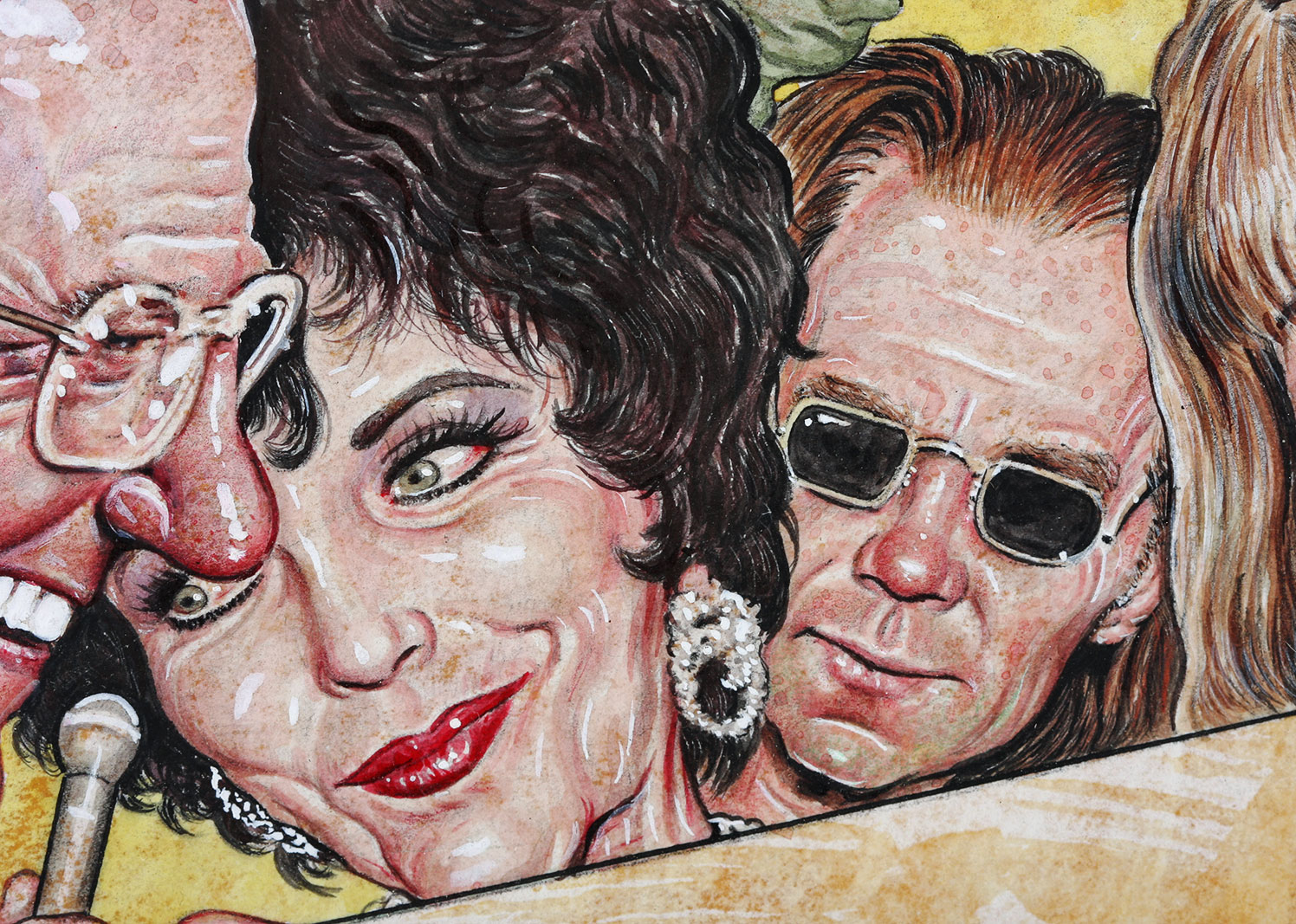 Drew Friedman Mixed Media Illustration Print of Ed McMahon for the "New York Observer"