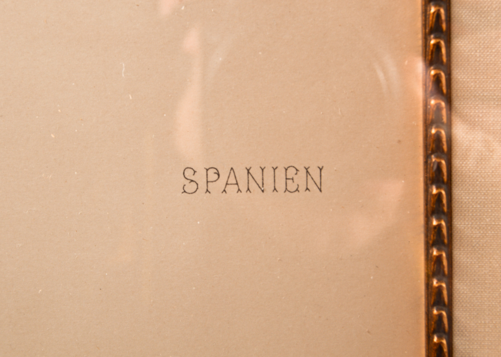 19th Century Framed Spain "Le Costume Historique" Chromolithograph