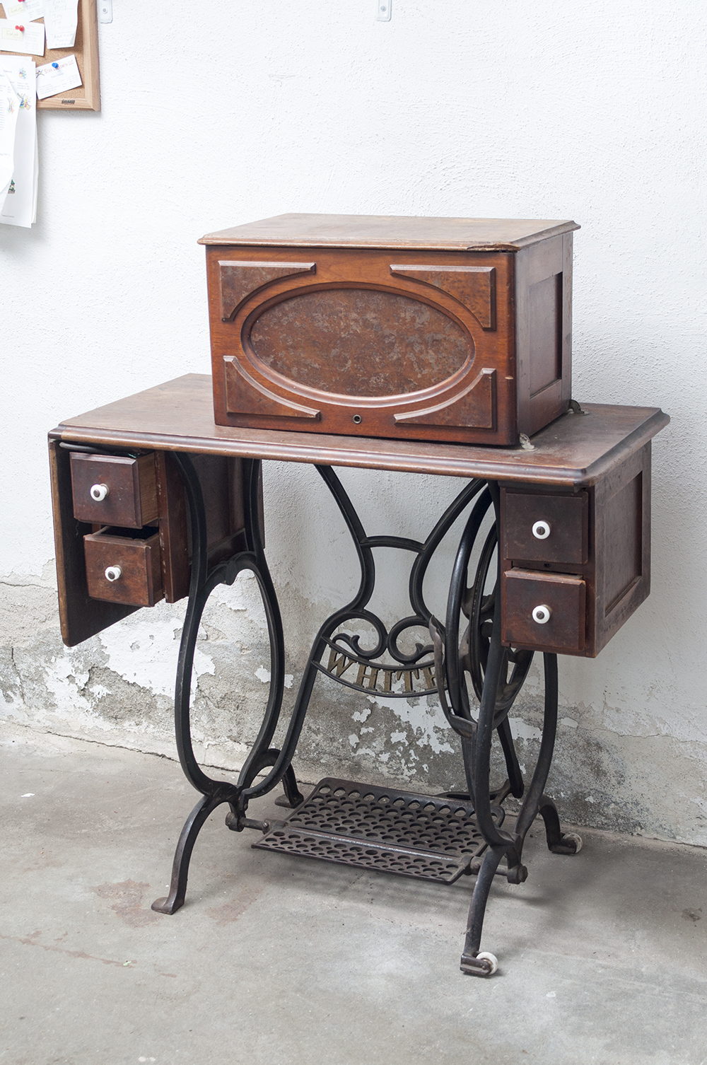 White Sewing Machine Table