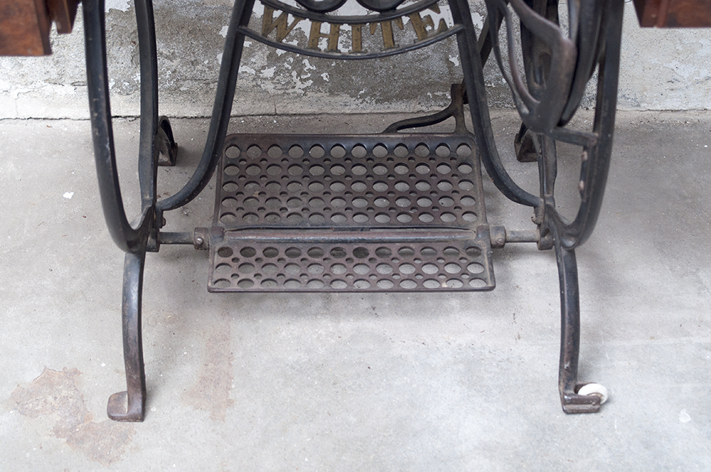 White Sewing Machine Table